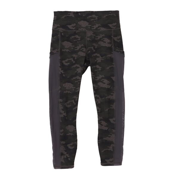 FABLETICS On-The-Go PowerHold® High-Waisted Capri S Charcoal Camo Gray EUC B23 - Picture 2 of 7